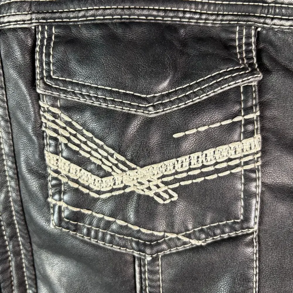 BKE "Garrison"  Faux Leather Jacket w/ Fleece Liner Size Youth Boys XL 18-20 - Picture 5 of 13